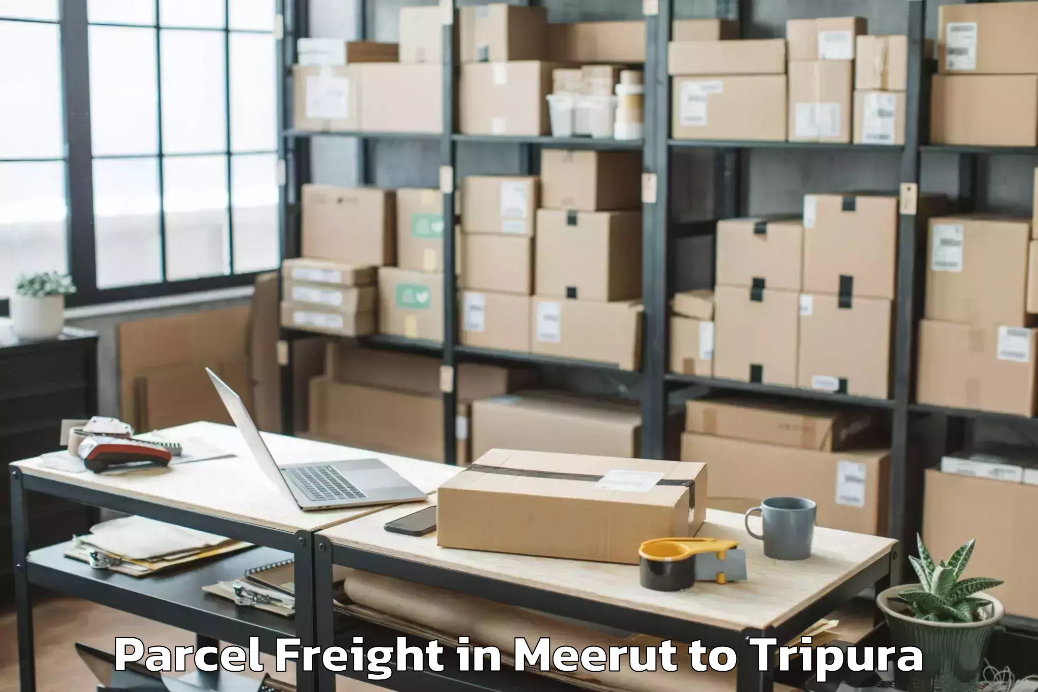 Discover Meerut to Gournagar Parcel Freight